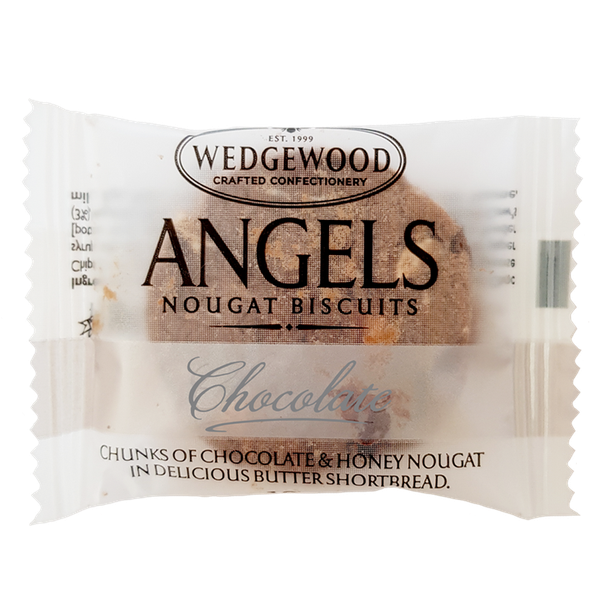 Angels Honey Nougat Biscuits-Belgian Chocolate Single Serving-Box of 60