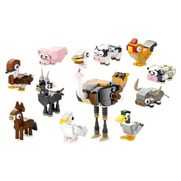 335 Pieces Farm Animal Building Blocks Set - Multicolor