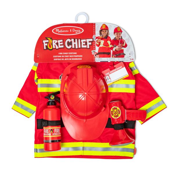 Melissa &amp; Doug Fire Chief Role Play Costume Set