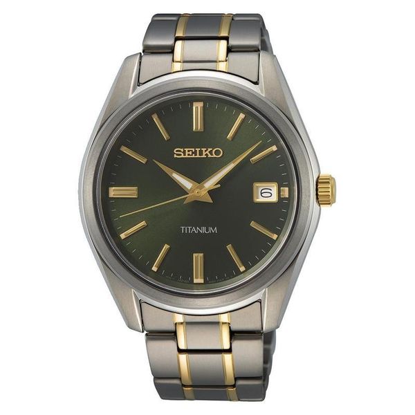 Seiko Men Green, Gold Titanium SUR377P1