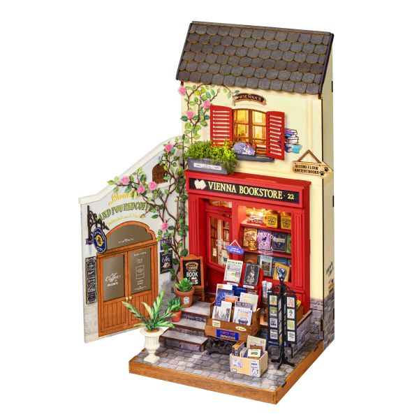 Rolife by Robotime Vienna Bookstore DIY Miniature 3D House
