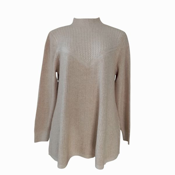Ladies Long Sleeve Jersey with Pattern Detail