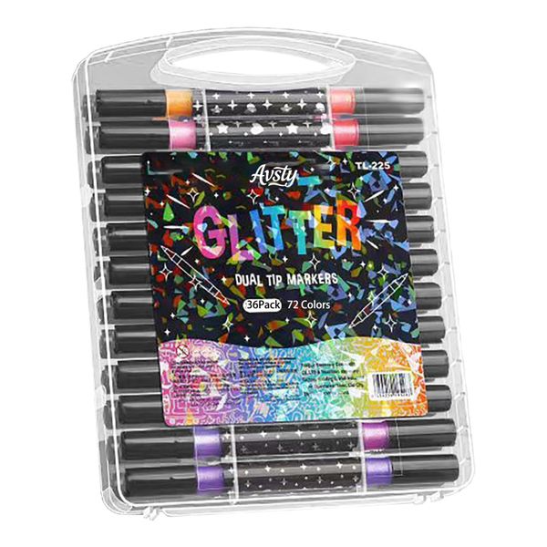 72 Color Dual Tip Acrylic Paint Marker Pens for Coloring Books