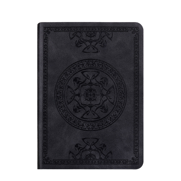 Pocket Steno Notebook Soft Leather Cover Portable Notebook - Black