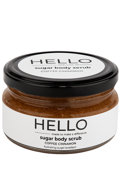 200g Organic Exfoliating Sugar Body Wash Scrub - Coffee Cinnamon