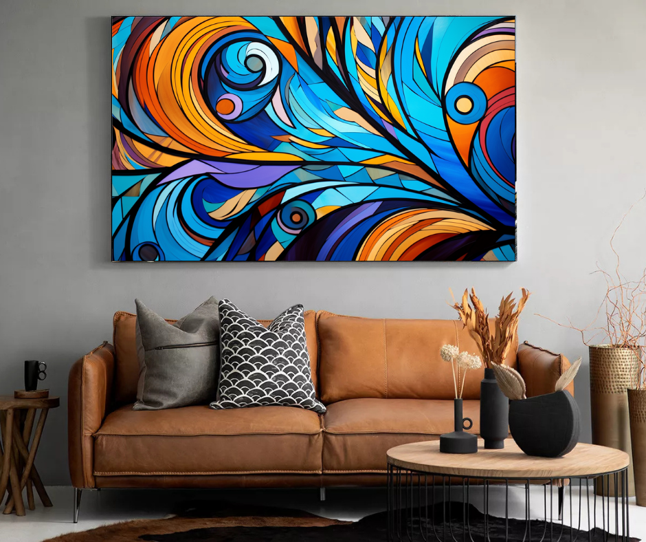 Canvas Wall Art - Peacock Feathers