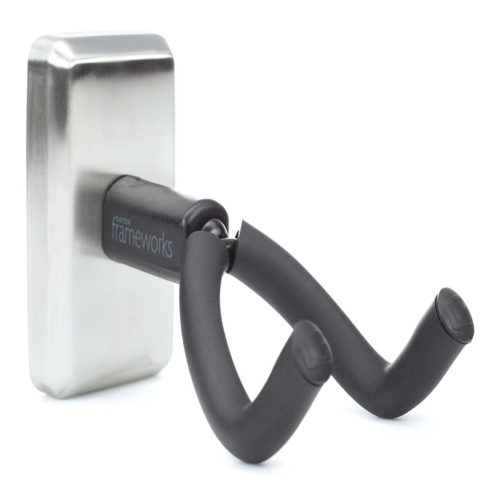 Gator Frameworks GFW-GTR-HNGRSC Wall Mount Guitar Hanger - Satin Chrome