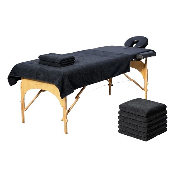 3 Part Portable Massage Bed+ 5 Nortex Grey Snag Free 70x135 550gsm Towels