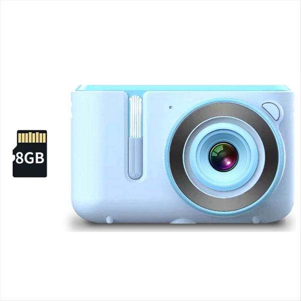 New Children'S Mini Camera Dual Selfie Digital Photo Camera Blue
