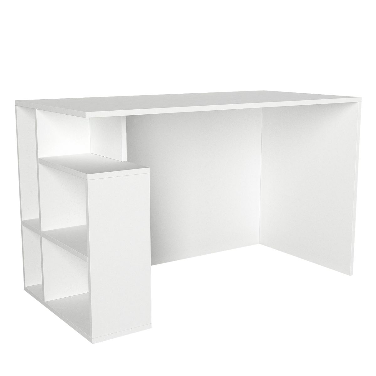 Hazlo Labran Desk Office Study Desk Cube Storage Office Desk White ...
