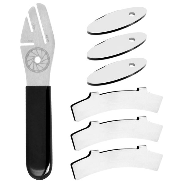 Bike Disc Correction Wrench with Disc Brake Pads for Road Bike - 7 Piece