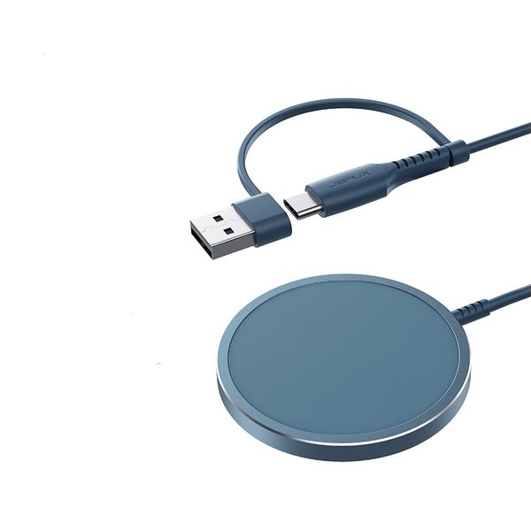 JSAUX Aluminum Magnatic Wireless 15W USB A USB C Fast Wireless Charger