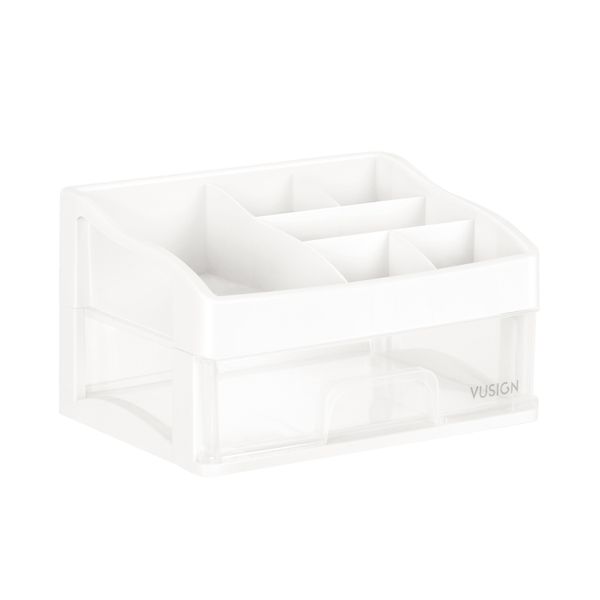 Vusign Cosmetic Storage Drawer Rack 22x16x13cm WHITE