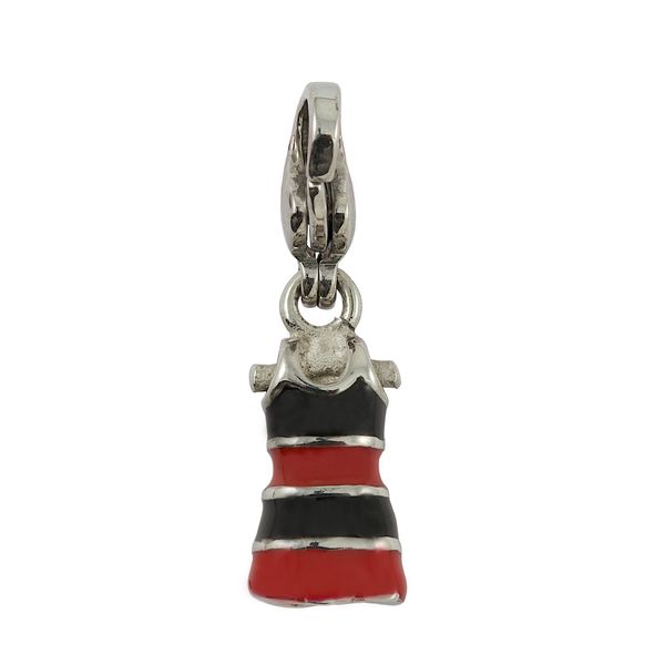 Bad Girl Striped Vest Charm - Red &amp; Black