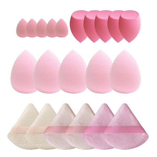 Beauty Makeup Sponge Set 21 pcs for Liquid, Cream, and Powder, Latex Free