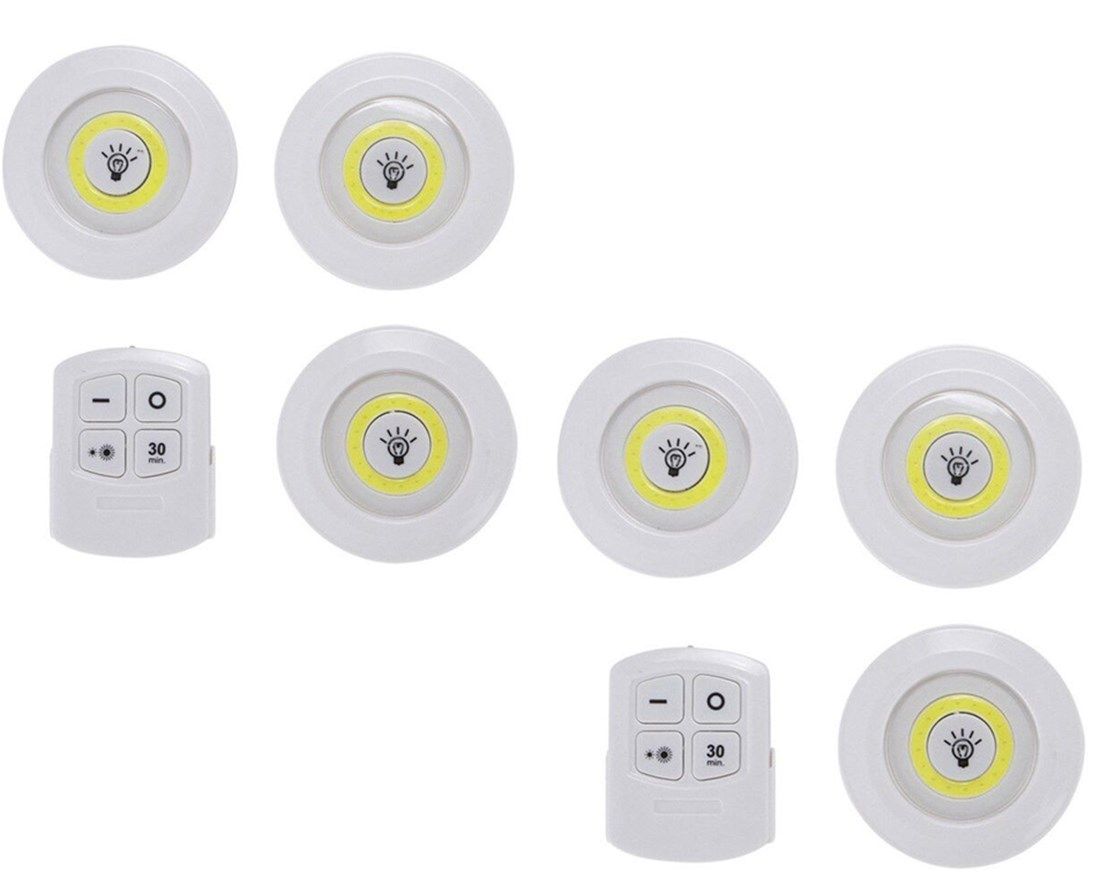 Remote Controlled Wireless LED Light Set of 6 Shop Today. Get it