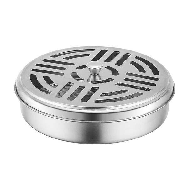 Stainless Steel Mosquito Coil Box With Lid And Ash Tray