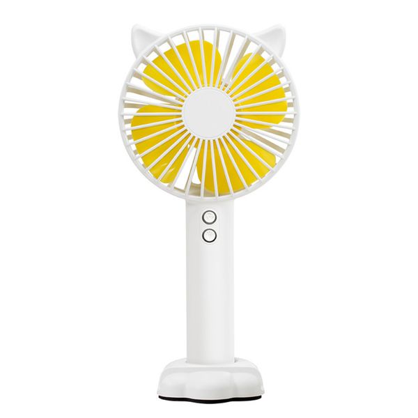 Handheld Fan Night Light Phone Stand White