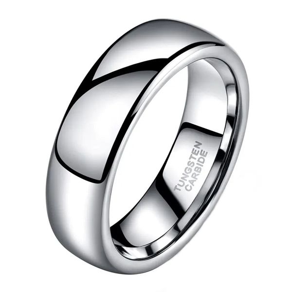 Black Polished Tungsten Carbide Ring - 8mm