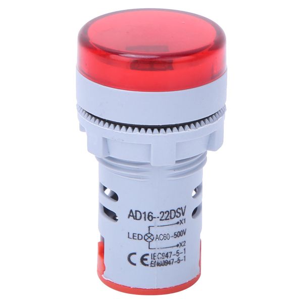 AC 60V-500V LED Voltmeter Digital Display Red Indicator Light