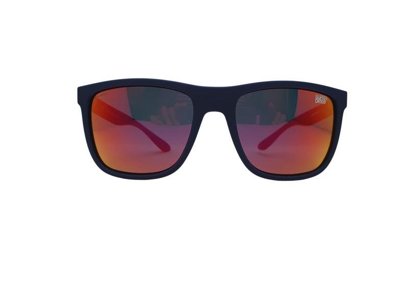 Superdry SDS RUNNERX Polarized 105P Navy Blue Orange Red Mirror Sunglasses