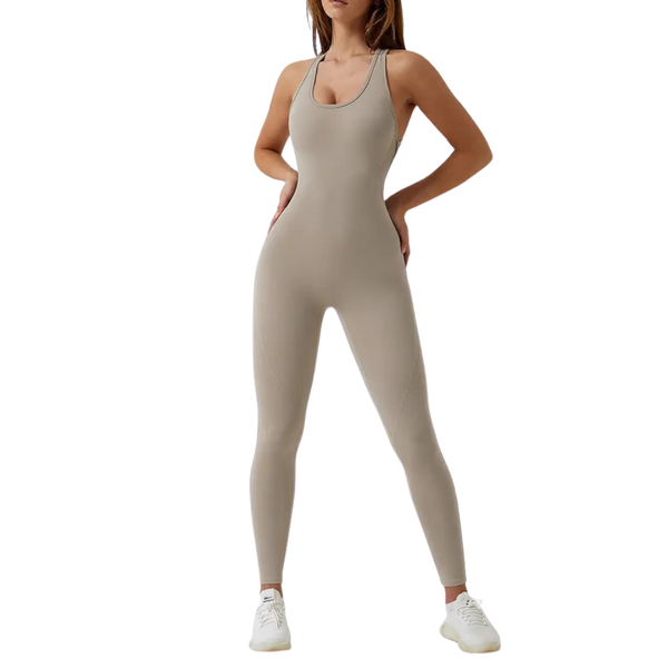 Mellon Moon Fitness Jumpsuit- Cream