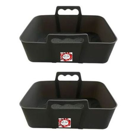Silicone Airfryer Liner / Basket Rectangular 2 Pack Black Gift Star Image