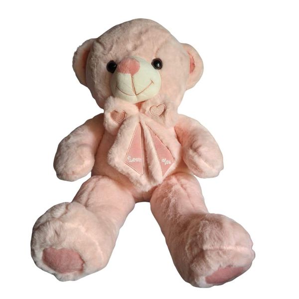 60cm Cuddly Plush Teddy Bear with "LOVE YOU" Bowtie