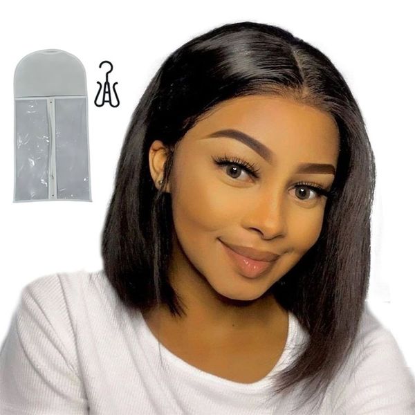 10-Inch Short Straight Wig Bobble Head Wig Storage Bag