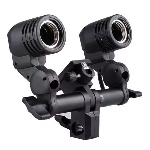 Dual E27 bulb holder for Photography or Video (Head only)