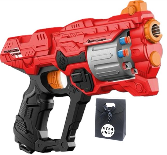 Children's High Power Soft Foam Bullet Blaster Gun &amp; Star Shot Bag