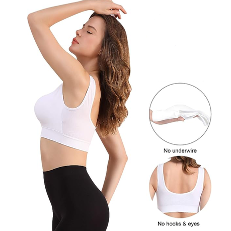 2 Packs Yoga Sports Bra, with Removable Pads, Sleep Bras for Women, Comfort  Seamless Wireless Stretchy Sports Bra