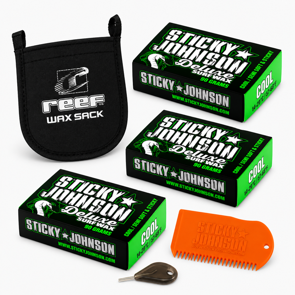 Sticky Johnson Surfboard Wax Set: Cool - Water 6 Piece Gift Set