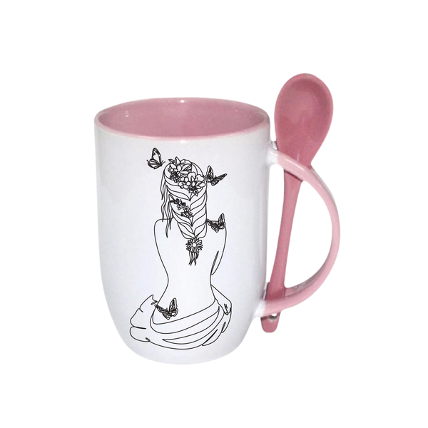 Butterfly Lady Printed Coffee mug
