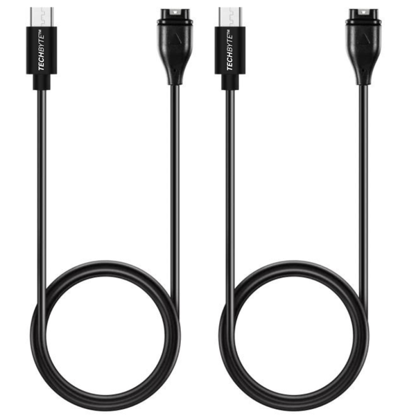 TechByte Charging Cable for Garmin Watches - Charge/Sync - USB-C/1m -2 Pack