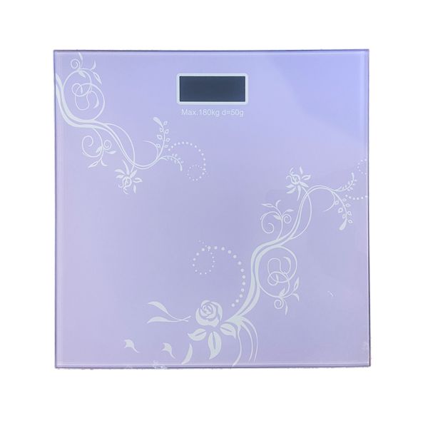 Step-On Bathroom Scale with Extra-Large LCD - Tempered Glass Design