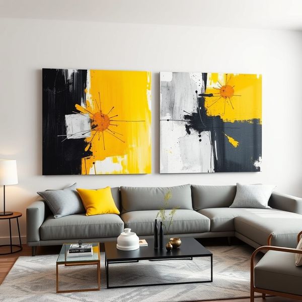 Canvas Wall Art: 2 - Piece Set - Neon Nebula