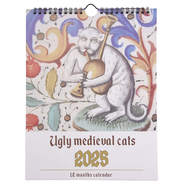 Medieval Cat Calendar 2025 Strange Medieval Cats Wall Calendar