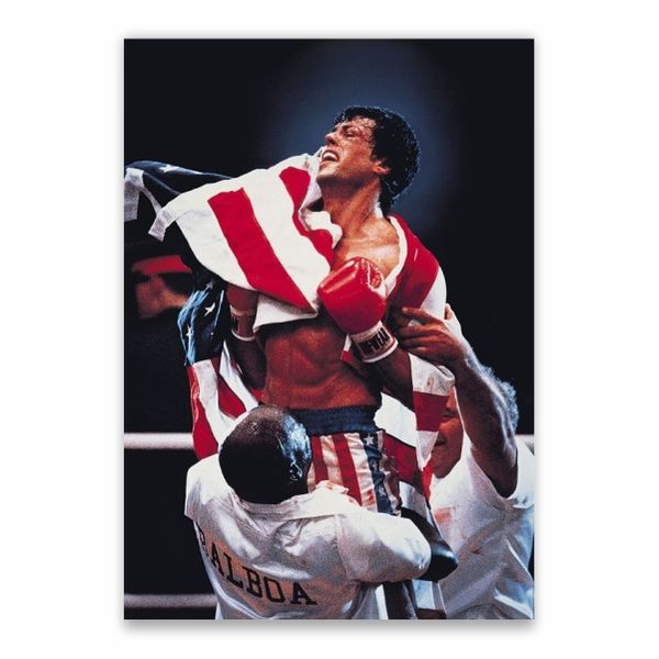 Rocky Balboa American Flag Poster - A1