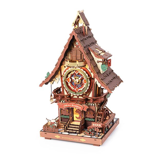 ROKR DIY Cuckoo Clock Mechanical 3D Wooden Puzzle