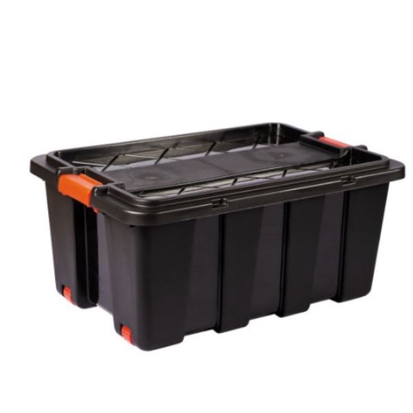 SourceDirect - Heavy Duty Storage Box with Lid and Wheels (150litre)