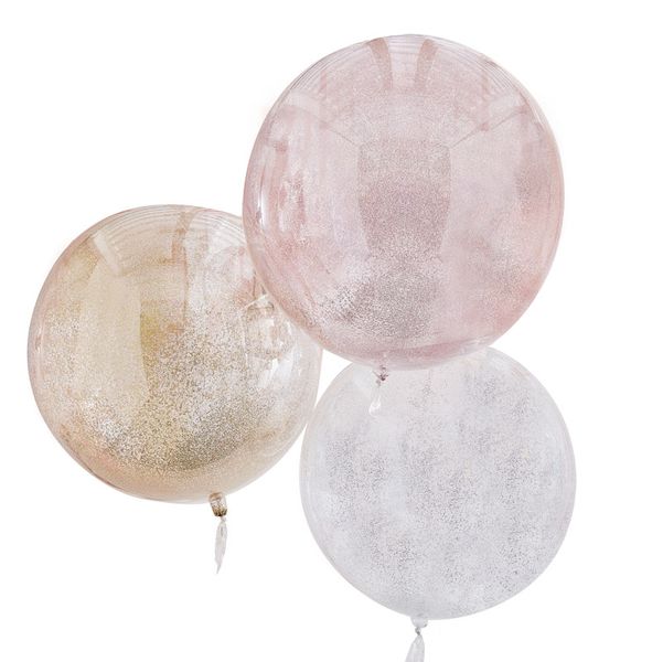 Mix It Up - Mixed Metallic Glitter Orb Balloons