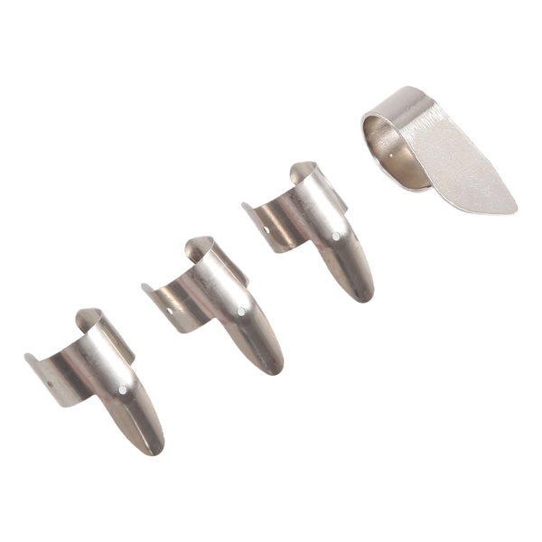3 Metal Finger Picks + 1 Thumb Pick Set Fingerpicks For Banjo,etc.