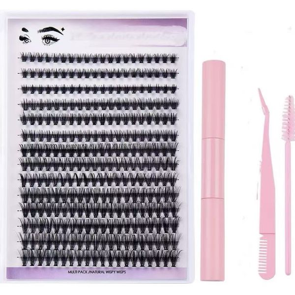 280 Pieces Eyelash Extensions 30D, 8-16mm Thin Eyelashes DIY Kit