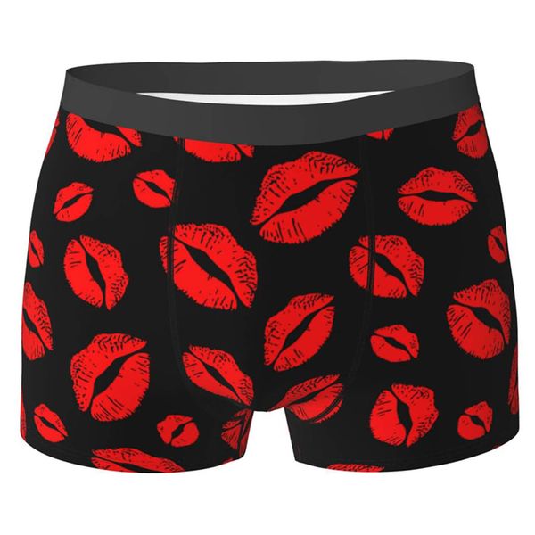 Valentines Gifts for Men Funny Mens Valentines Lip Print Boxers Briefs