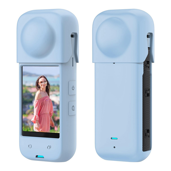 Silicone Protective Cover Case for Insta 360 X4 Camera Sky Blue