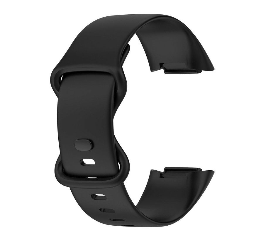 Silicone Strap for Fitbit Charge 5 One Size Fits All-Black | Shop Today ...