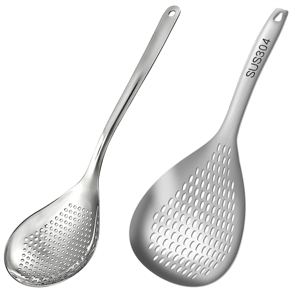 Skimmer Slotted Spoon Stainless Steel With Handle And Hanging Holes