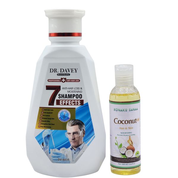 Dr. Davey Anti-Hair Loss Shampoo and Runako Sanaa Coconut Oil - 100ml