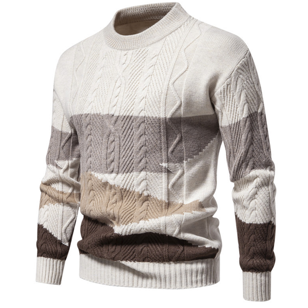 Men's Thermal Crew Neck Sweater - Soft Knit Pullover for Casual &amp; Fashion